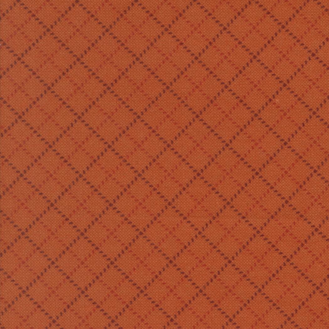 Prairie Gather Flan Rust Stitched Grid Blenders Lattice by Primitive Gatherings for Moda Fabrics - 49315 21F
