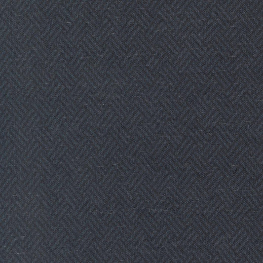 Prairie Gather Flan Navy Basket Weave Wideback Blenders 108" by Primitive Gatherings for Moda Fabrics - 108033 18F