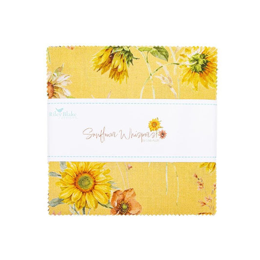 Sunflower Whispers 5" Stacker by Lisa Audit for Riley Blake Design Fabrics - 5-16670-42