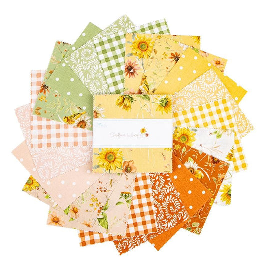 Sunflower Whispers 5" Stacker by Lisa Audit for Riley Blake Design Fabrics - 5-16670-42