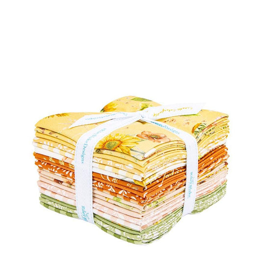 Sunflower Whispers Fat Quarter Bundle by Lisa Audit for Riley Blake Designs - FQ-16670-19 (19 pieces)
