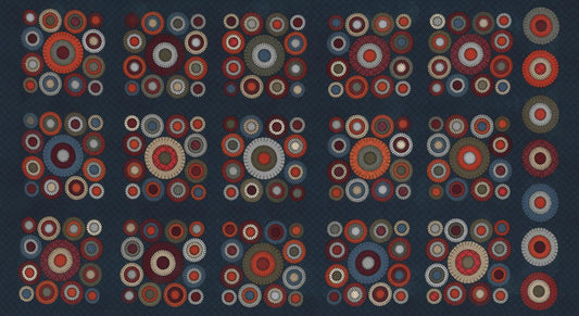 Prairie Gatherings Flannel Penny Indigo Blocks by Primitive Gatherings for Moda Fabrics - 49319 16F