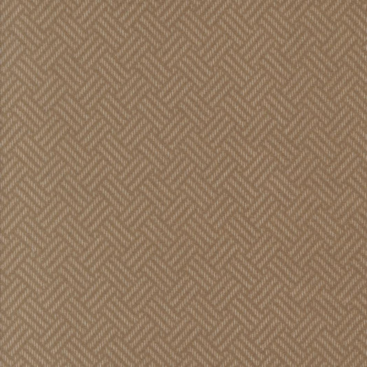 Prairie Gather Flan Teak Basket Weave Blenders by Primitive Gatherings for Moda Fabrics - 49312 14F