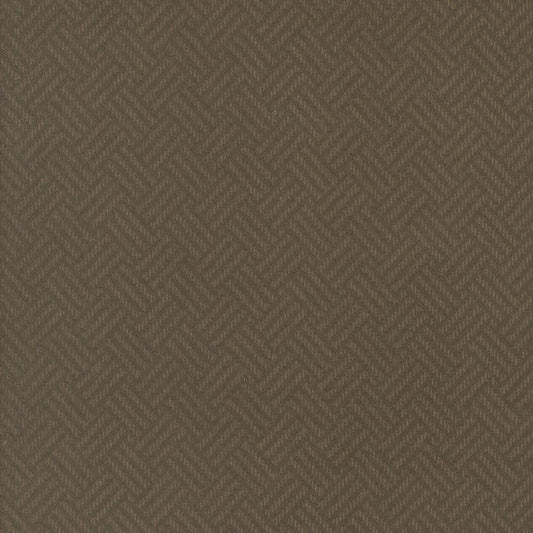 Prairie Gather Flan Brown Basket Weave Blenders by Primitive Gatherings for Moda Fabrics - 49312 15F