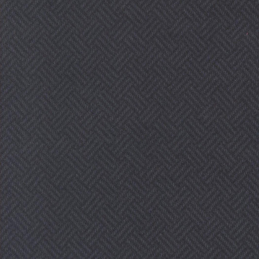 Prairie Gather Flan Navy Basket Weave Blenders by Primitive Gatherings for Moda Fabrics - 49312 18F