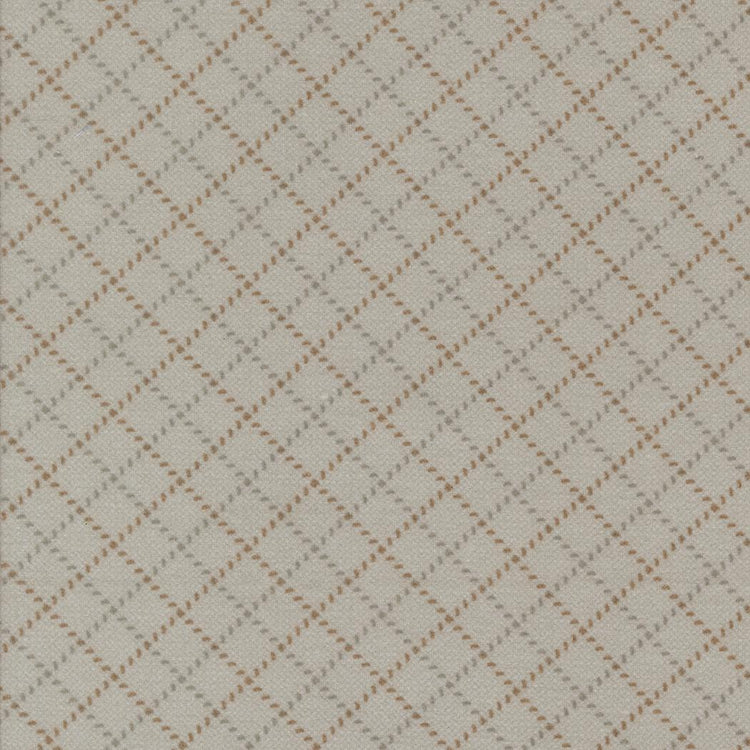 Prairie Gather Flan Feather Stitched Grid Blenders Lattice by Primitive Gatherings for Moda Fabrics - 49315 12F