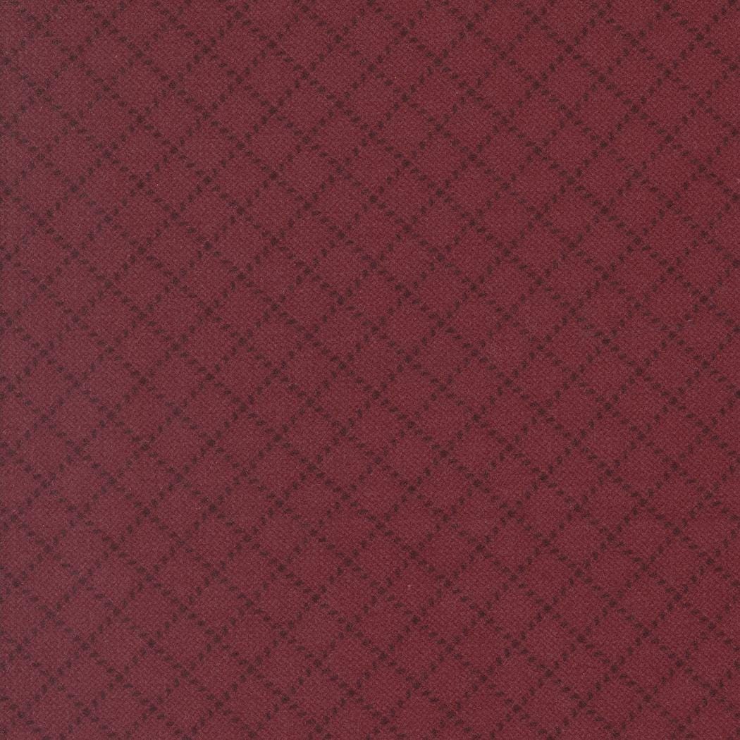 Prairie Gather Flan Merlot Stitched Grid Blenders Lattice by Primitive Gatherings for Moda Fabrics - 49315 22F