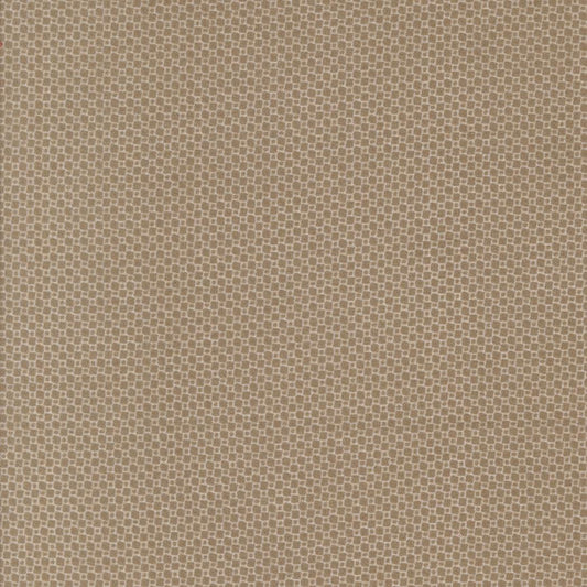 Prairie Gather Flan Teak Box Print Blenders by Primitive Gatherings for Moda Fabrics - 49317 14F