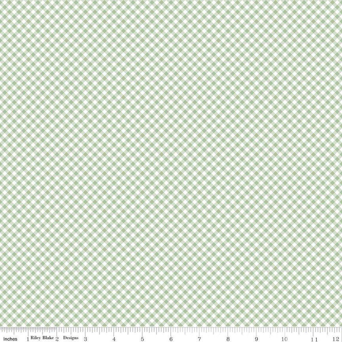 Baby Girl Gingham Green by Lori Whitlock for Riley Blake Designs - C16775-GREEN