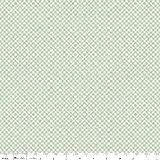 Baby Girl Gingham Green by Lori Whitlock for Riley Blake Designs - C16775-GREEN