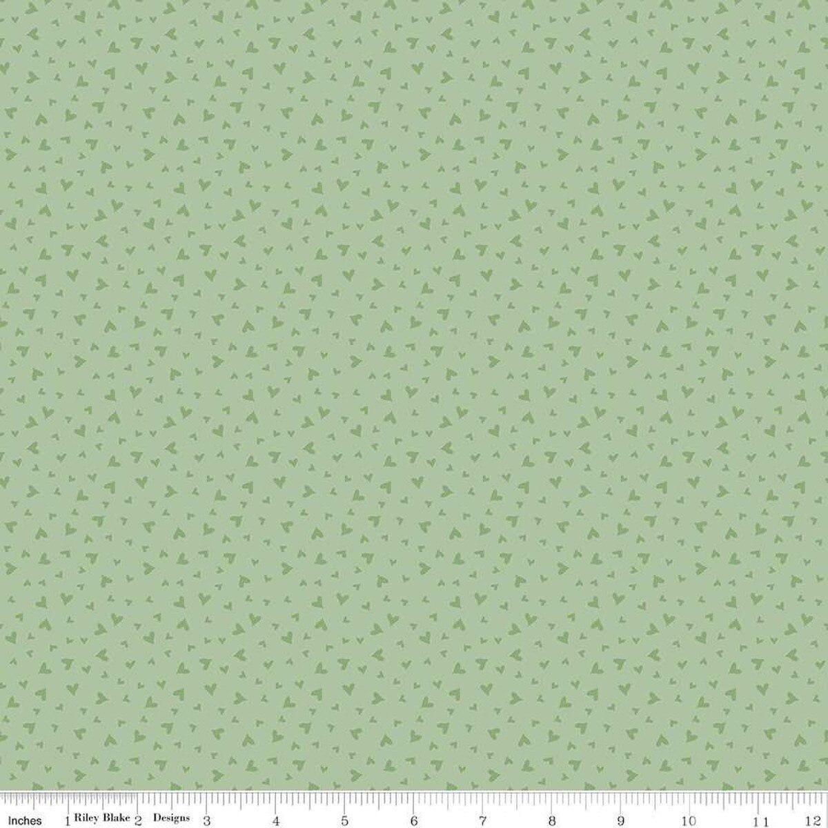 Baby Girl Hearts Green by Lori Whitlock for Riley Blake Designs - C16776-GREEN