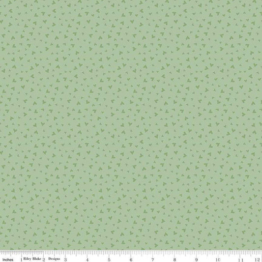 Baby Girl Hearts Green by Lori Whitlock for Riley Blake Designs - C16776-GREEN