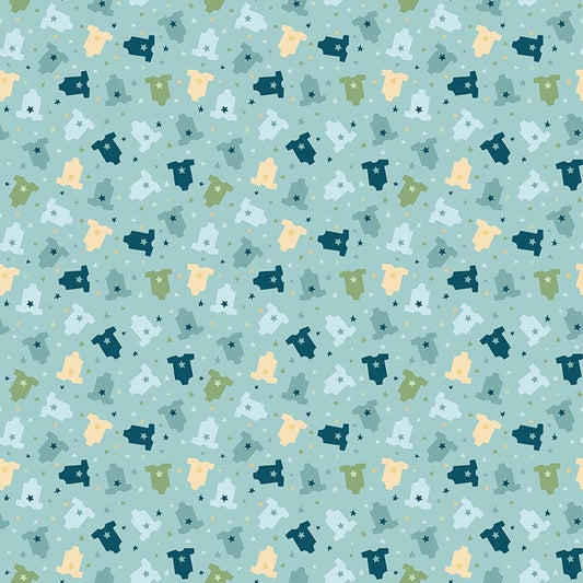 Baby Boy Onesies Blue by Lori Whitlock for Riley Blake Designs - C16764-BLUE