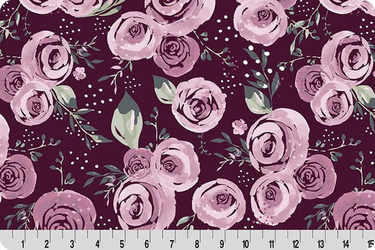 Quilting Cuddle Garden Roses Woodrose by Shannon Fabrics