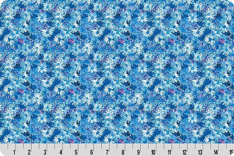 Quilting Cuddle Wanderlust Daisies Blue by Shannon Fabrics