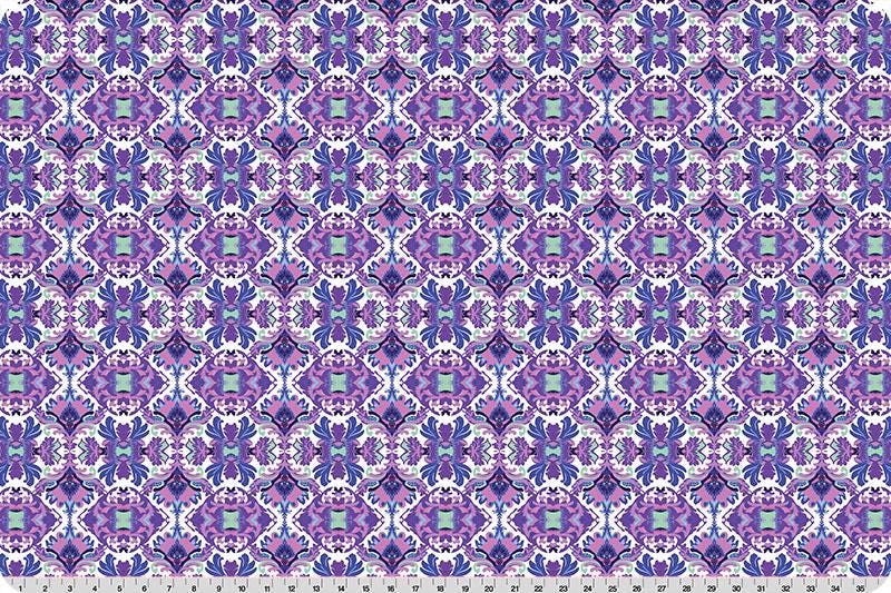 Quilting Cuddle Wanderlust Damask Blue by Shannon Fabrics