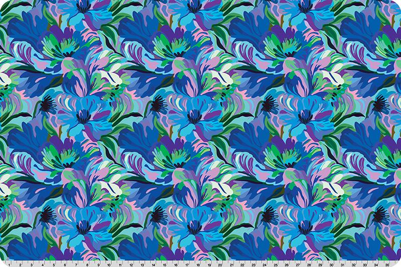 Quilting Cuddle Wanderlust Florals Blue by Shannon Fabrics