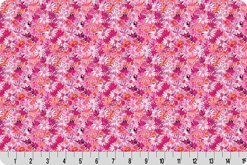 Quilting Cuddle Wanderlust Daisies Pink by Shannon Fabrics