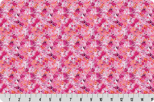 Quilting Cuddle Wanderlust Daisies Pink by Shannon Fabrics