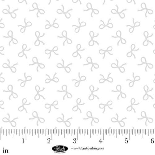 Morning Mist IX Bows White On White by Satin Moon Designs for Blank Quilting Corporation - 4327-01W