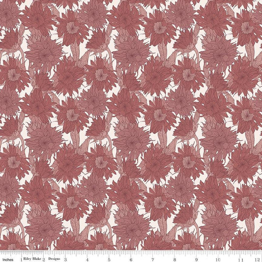 Evening on the Prairie Sunflower Dusty Rose by Modern Prairie for Riley Blake Designs - C16741-DUSTYROSE