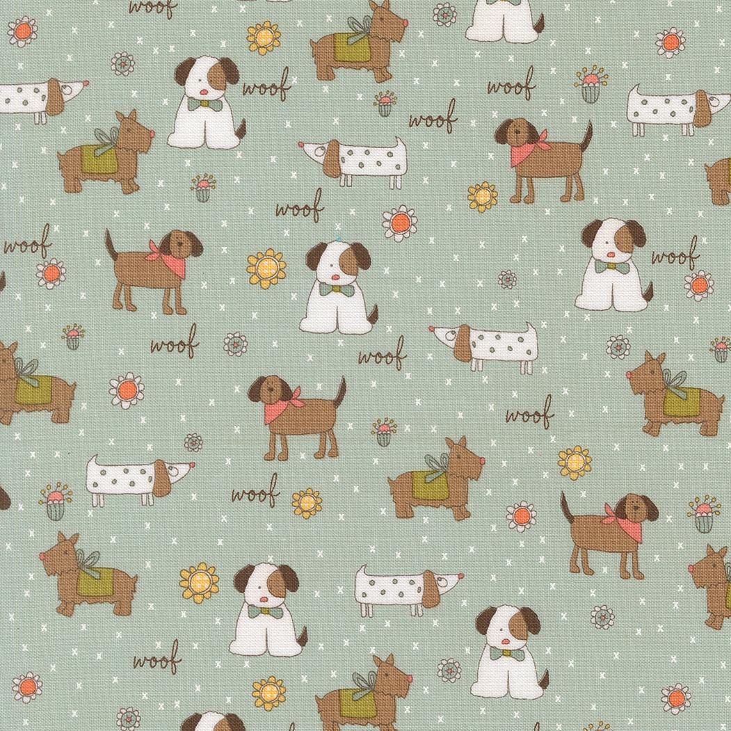 Lucky Puppy Parade Novelty Dogs Parade Sky by Sweetwater for Moda Fabrics - 55700 12