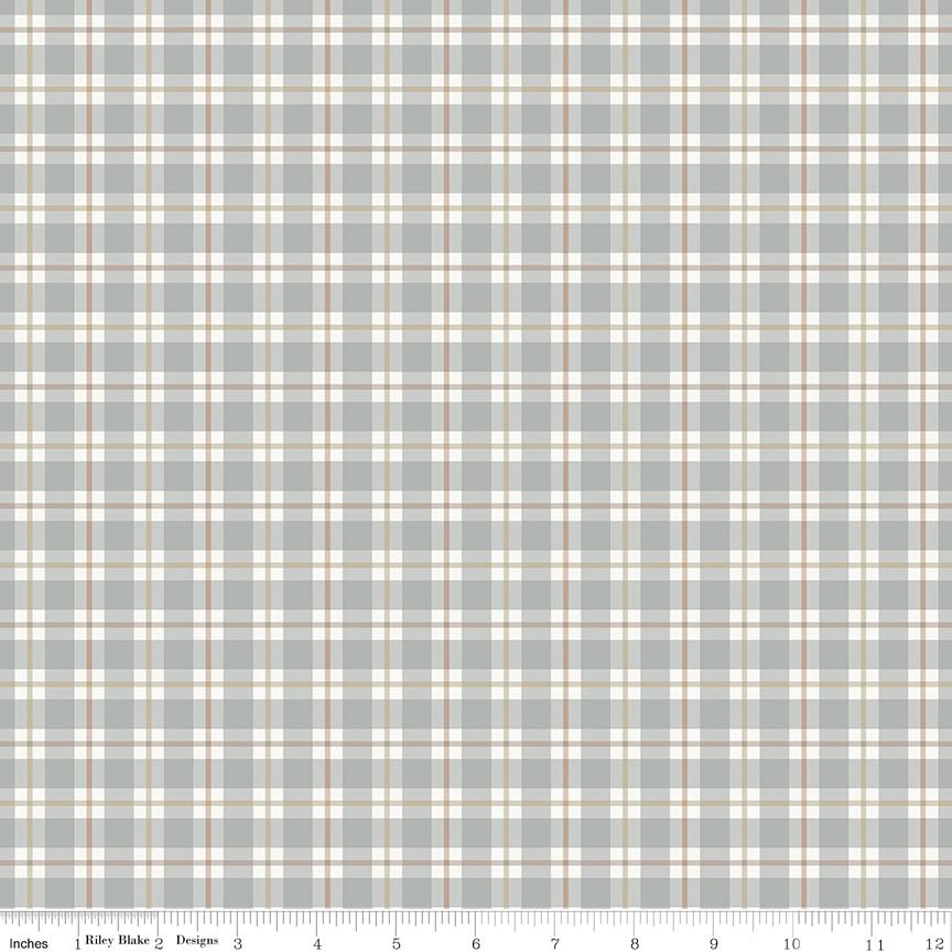 Evening on the Prairie Picnic Plaid Stone by Modern Prairie for Riley Blake Designs - C16744-STONE
