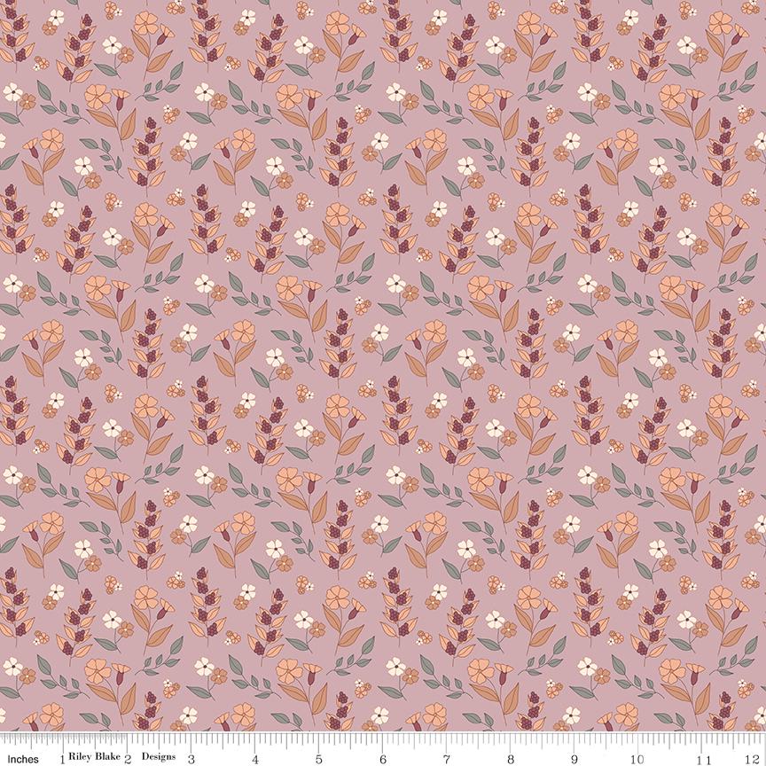 Evening on the Prairie Autumn Floral Mauve by Modern Prairie for Riley Blake Designs - C16746-MAUVE