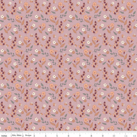 Evening on the Prairie Autumn Floral Mauve by Modern Prairie for Riley Blake Designs - C16746-MAUVE