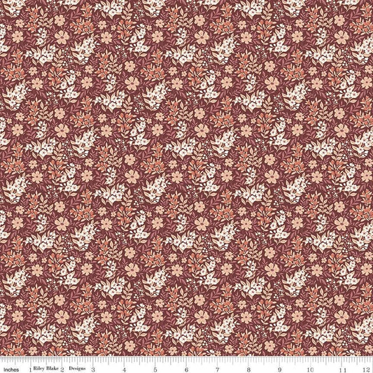 Evening on the Prairie Ditsy Floral Marsala by Modern Prairie for Riley Blake Designs - C16747-MARSALA