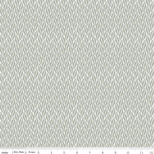 Evening on the Prairie Geo Leaves Green by Modern Prairie for Riley Blake Designs - C16750-GREEN