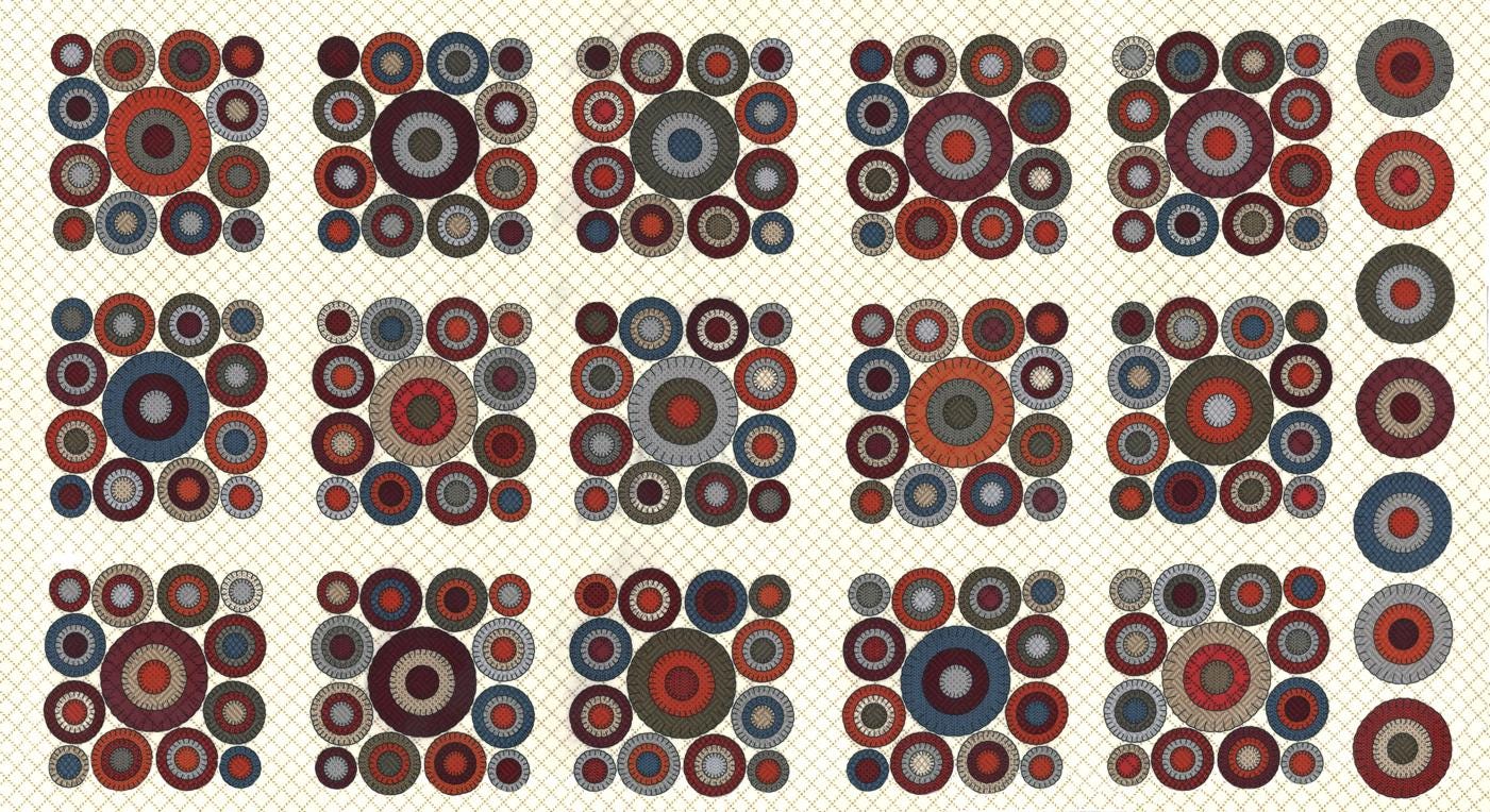 Prairie Gatherings Flannel Penny Blocks by Primitive Gatherings for Moda Fabrics - 49319 11F