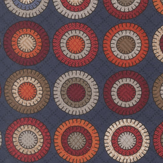 Prairie Gatherings Flannel Penny Cheater Indigo by Primitive Gatherings for Moda Fabrics - 49301 16F