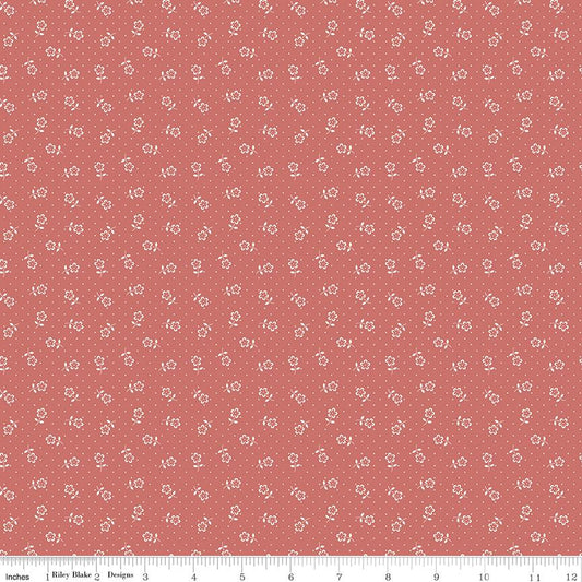 Mary Catherine Flower Dot Faded Red by Amy Smart for Riley Blake Designs - C16705-FADEDRED
