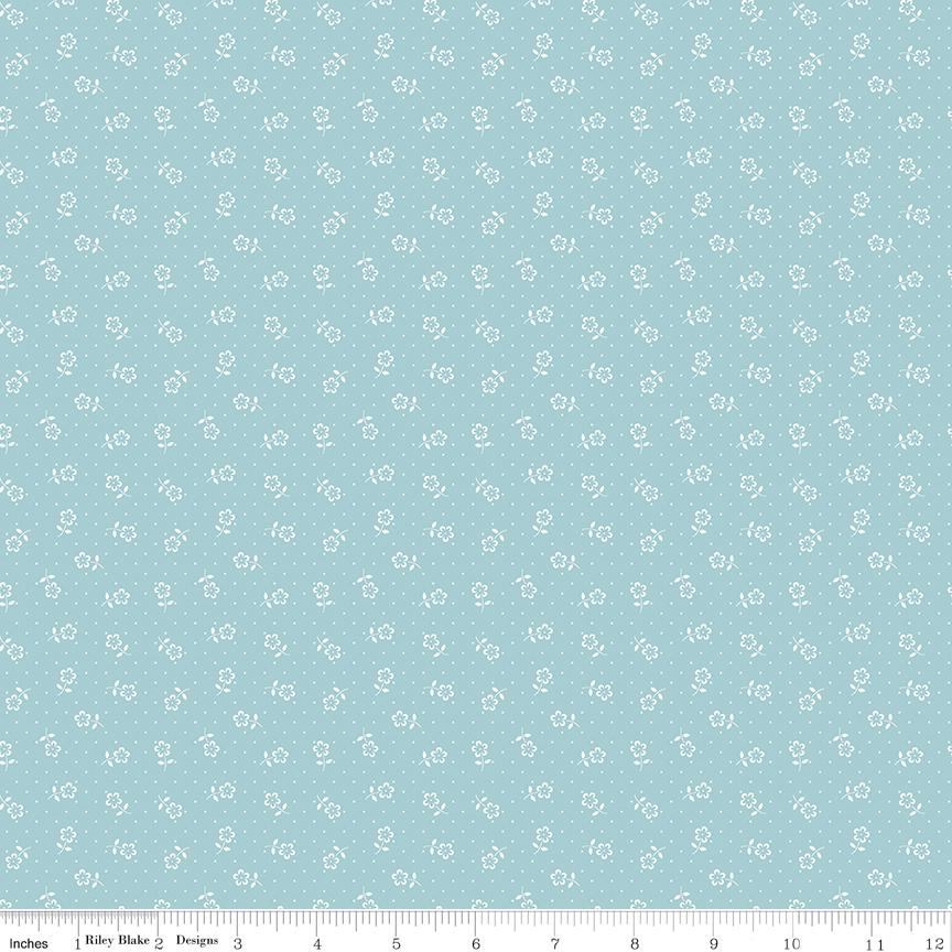 Mary Catherine Flower Dots Songbird by Amy Smart for Riley Blake Designs - C16705-SONGBIRD
