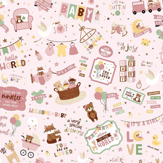Baby Girl Main Pink by Lori Whitlock for Riley Blake Designs - C16770-PINK