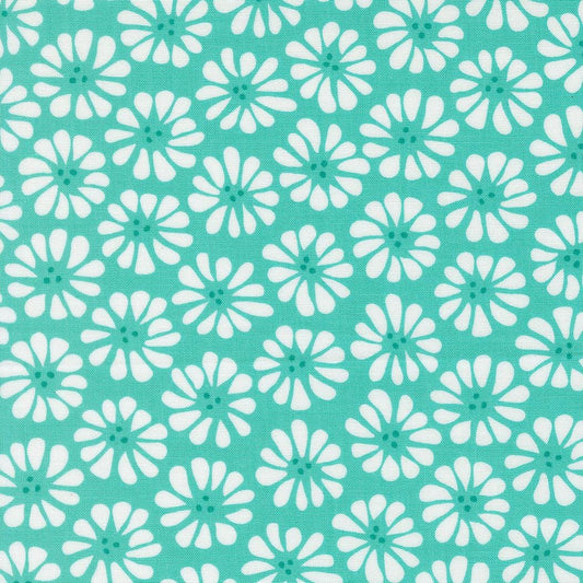 Pick Me Lazy Daisy Aqua Florals by Me and My Sister Designs for Moda Fabrics - 22491 14