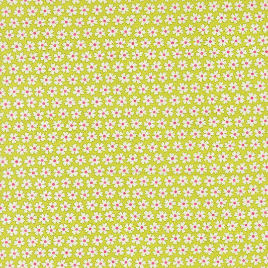 Pick Me Pocket of Posies Lime Small Floral by Me and My Sister Designs for Moda Fabrics - 22492 15