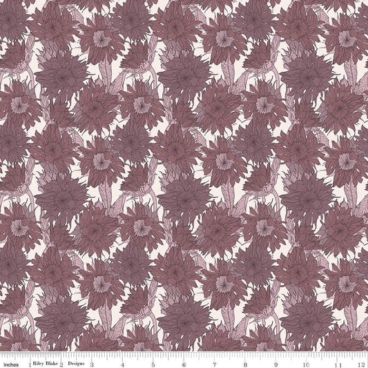 Evening on the Prairie Sunflower Grape by Modern Prairie for Riley Blake Designs - C16741-GRAPE