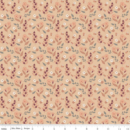 Evening on the Prairie Autumn Floral Beige by Modern Prairie for Riley Blake Designs - C16746-BEIGE