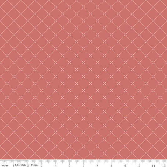 Mary Catherine Grid Faded Red by Amy Smart for Riley Blake Designs - C16704-FADEDRED