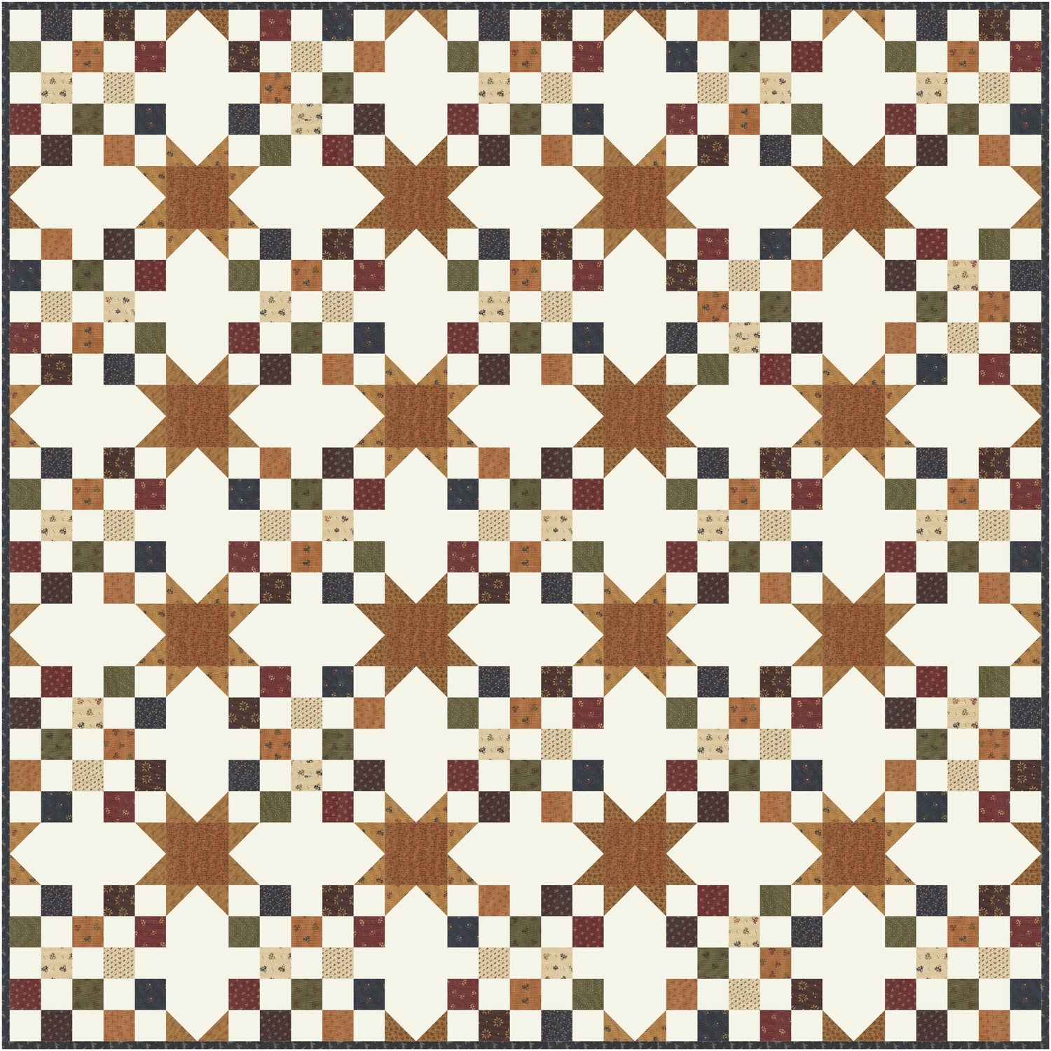 Cheese Platter Quilt Kit with Wheatland fabric by Kansas Troubles for Moda Fabrics - quilt kit with pattern