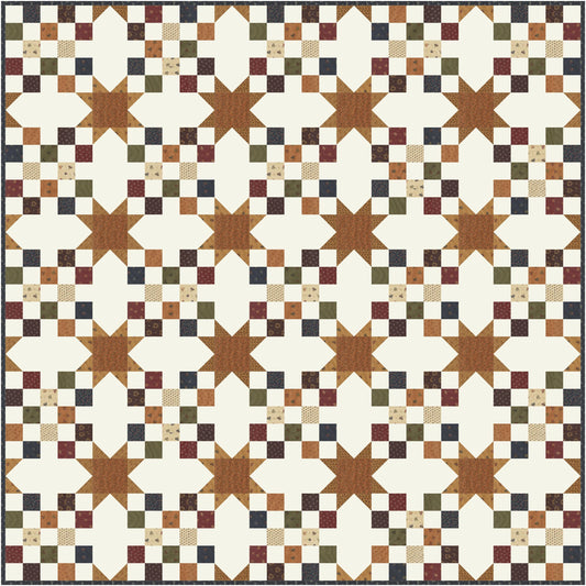 Cheese Platter Quilt Kit with Wheatland fabric by Kansas Troubles for Moda Fabrics - quilt kit with pattern