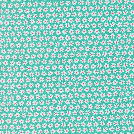 Pick Me Pocket of Posies Aqua Small Floral by Me and My Sister Designs for Moda Fabrics - 22492 14