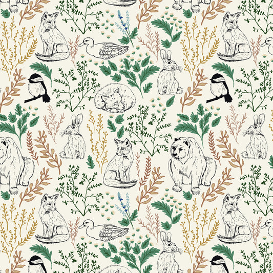 Let's Wander Main Cream by Casey Cometti for Riley Blake Designs - C16880-CREAM