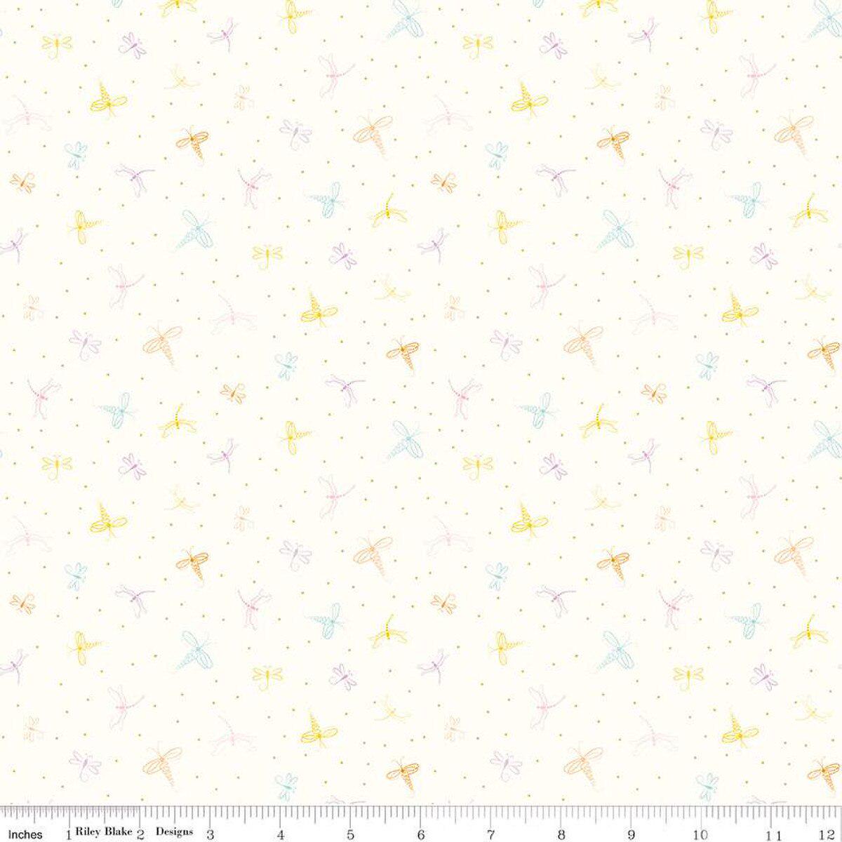 Hush Hush 5 Dashing Dragonflies by Sue Daley for Riley Blake Designs - C16958-DRAGONFLIES