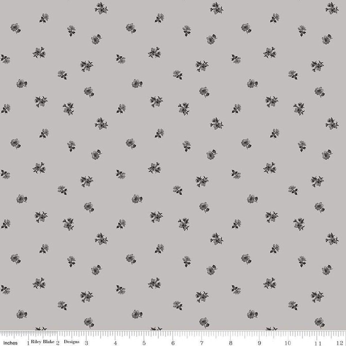 Ink & Ivory Ditsy Gray by The RBD Designers for Riley Blake Designs - C16914-GRAY