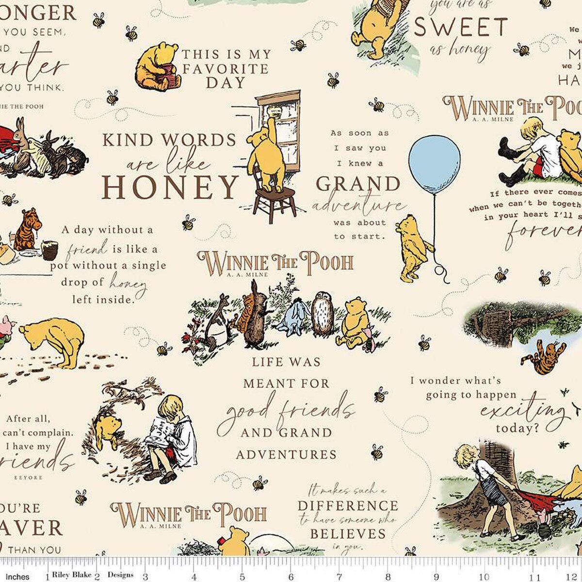 Winnie the Pooh Main Cream by Echo Park Paper Co. for Riley Blake Designs - C17000-CREAM