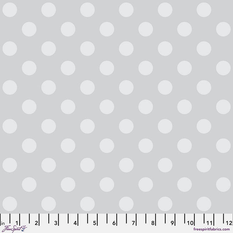 True Colors Pom Pom - Fog by Tula Pink for Free Spirit Fabrics - PWTP118.FOG