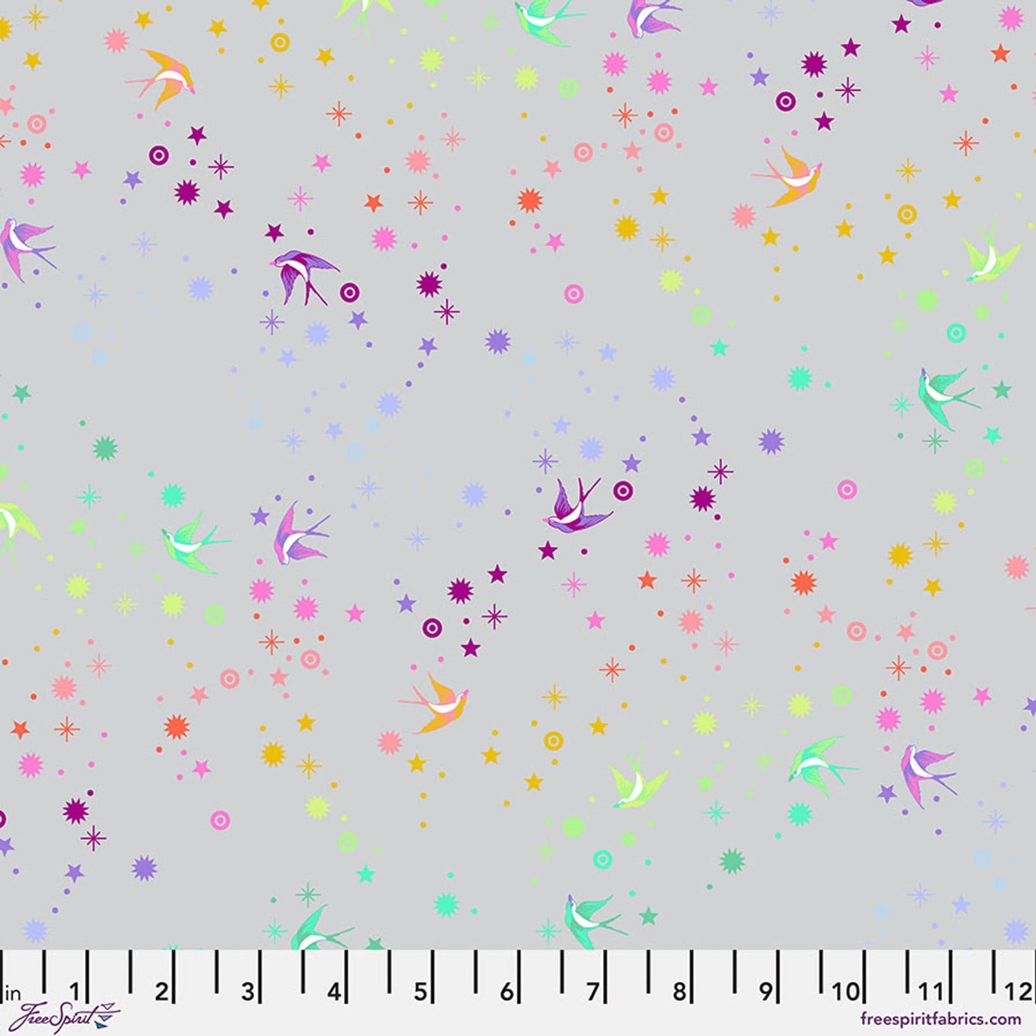 True Colors Fairy Dust - Fog by Tula Pink for Free Spirit Fabrics - PWTP133.FOG